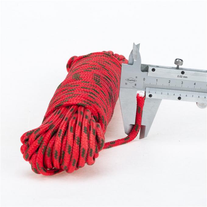 कैम्पिंग के लिए 4 मिमी / 20 एम ब्रैड पॉलीप्रोपाइलीन चिंतनशील तम्बू रस्सी 0